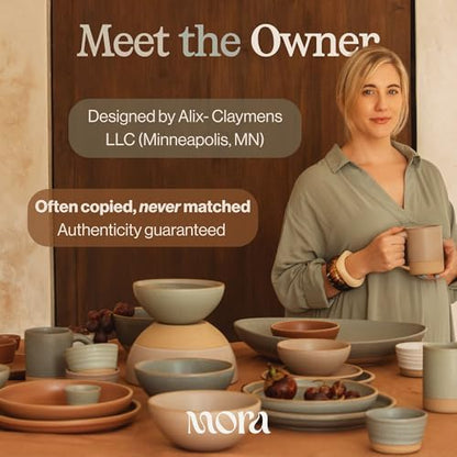Mora Ceramic Decorative Tray - 10.6in Dish for Jewelry, Soap
