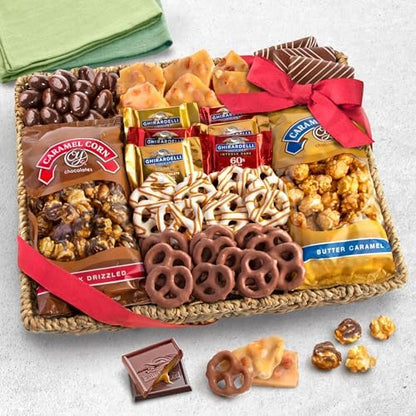A Gift Inside Sympathy Gift Basket, Chocolate Gift Basket with Gourmet