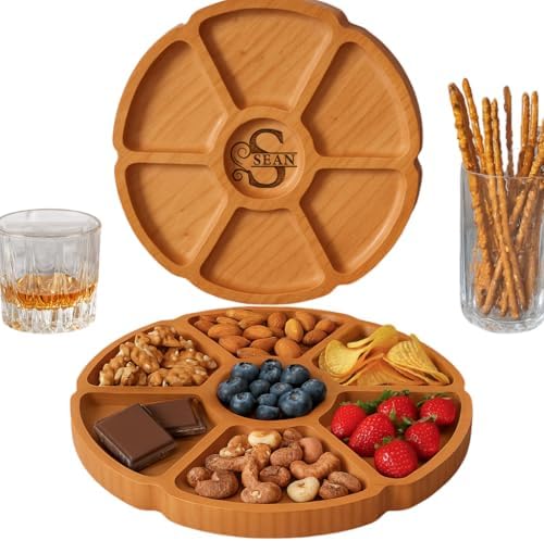 Custom Engraved Bamboo 11" Serving Tray – Personalized 7-Divided