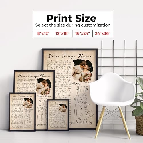 H-DEWALL Customized Song Lyrics Poster Family Portrait Gifts For