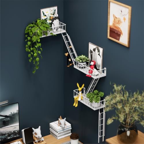 Fire Escape Shelf- New York Industrial Metal Shelf with Decorative