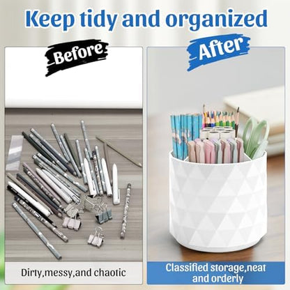 minimaliving Desk Organizer,Sparkling Diamond-like Pen Holder for Desk