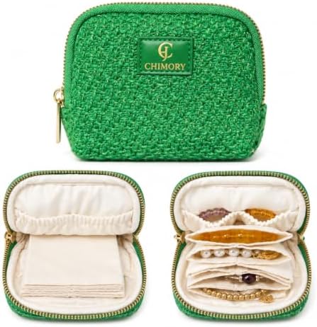 Tweed Travel Jewelry Pouch - Mothers Day Gift Idea for Women, Elegant