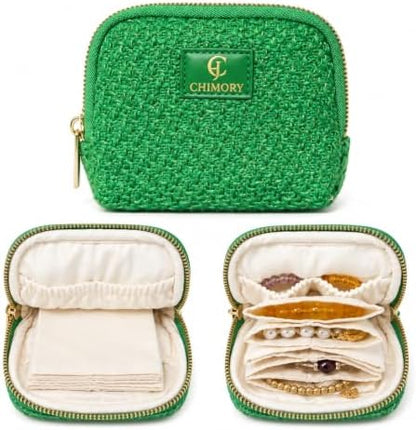 Tweed Travel Jewelry Pouch - Mothers Day Gift Idea for Women, Elegant