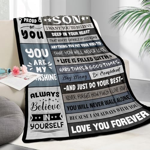 Son Birthday Gifts Ideas from Mom Dad - to My Son Blanket 50"x60"