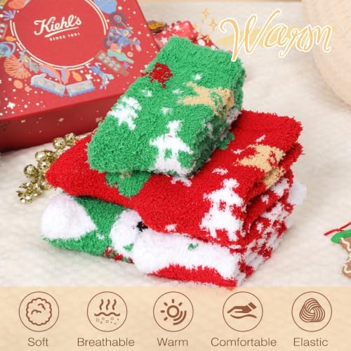 Trifabricy Fuzzy Socks, 5 Pairs Cute Chirstmas Fuzzy Socks for Women