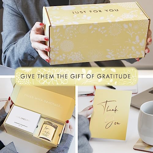 Luxe England Thank You Gift Box for Women, 6 Piece Appreciation Basket