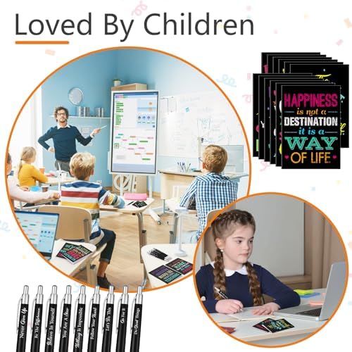 Yeaqee 72 Pcs Motivational Pen Notepad Gifts Bulk Set, Inspirational