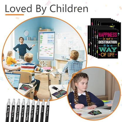 Yeaqee 72 Pcs Motivational Pen Notepad Gifts Bulk Set, Inspirational
