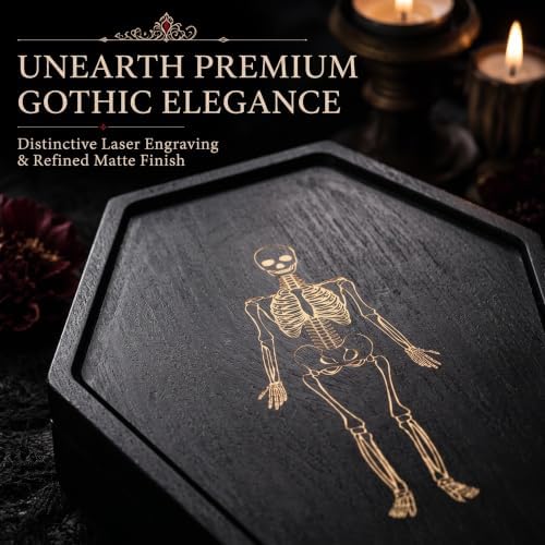 15.7" Halloween Serving Dish Tray - Skeleton Coffin Charcuterie Board
