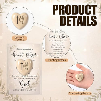 25 Sets Christian Gifts Bulk, Religious Wooden Pocket Hug