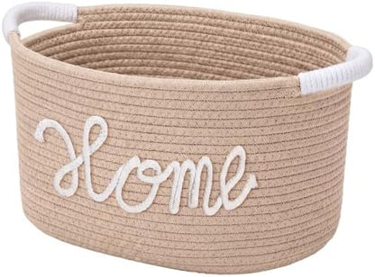 Meanplan House Warming New Home Gift Basket,Cotton Rope, Pink