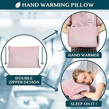 PAVILIA Travel Blanket Pillow, Soft Airplane Blanket 2-in-1 Combo Set
