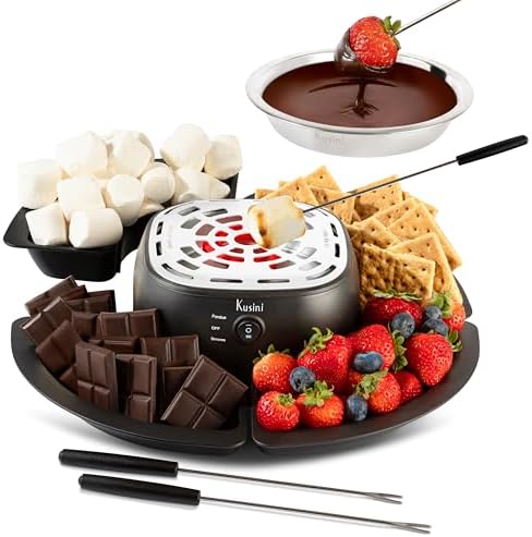 Kusini 2 in 1 Electric Fondue Set & Smores Maker Tabletop Indoor Kit