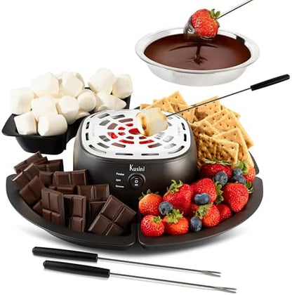 Kusini 2 in 1 Electric Fondue Set & Smores Maker Tabletop Indoor Kit