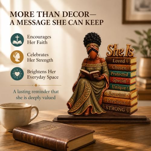 African American Christian Gifts for Women, Black Girl Bible Desk