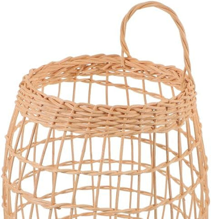 Wall Hanging Storage Basket, Willow Grass Woven Organizer for Mail