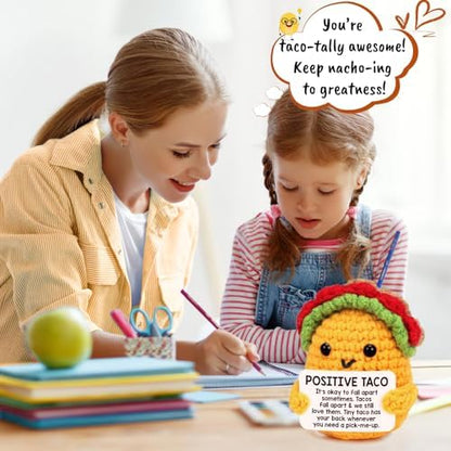 Positive Crochet Taco Christmas Birthday Gifts for Women Men Stocking