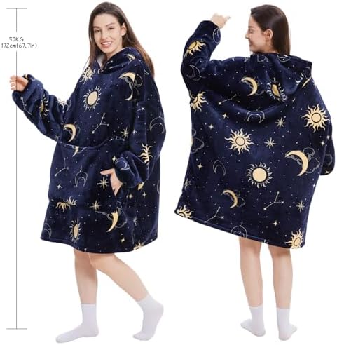 Aemilas Wearable Blanket Hoodie - Soft Sherpa Blanket Sweatshirt as