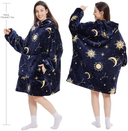 Aemilas Wearable Blanket Hoodie - Soft Sherpa Blanket Sweatshirt as