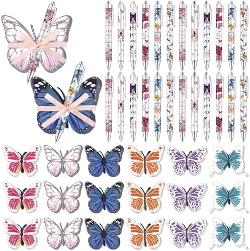 36 Sets 72Pcs Butterfly Sticky Notes with Pens Butterfly Lovers