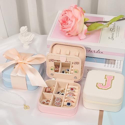 CHMI Travel Jewelry Case, White Travel Jewelry Box, Travel Jewelry