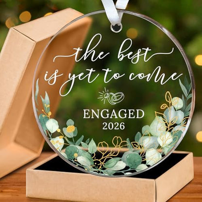 HEXMOZ Engagement Gifts for Couples, Women, Her - Engagement Ornament