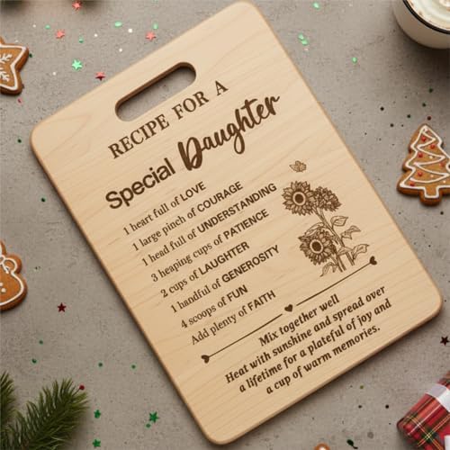 Gifts for Daughter Birthday Gift Ideas, Recipe Cutting Board for