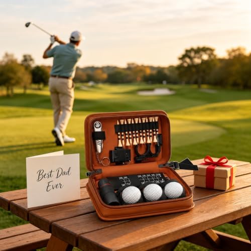 YOREPEK Golf Gifts for Men, Complete Golf Accessories Kit PU Leather