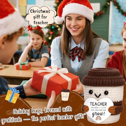 Teacher Gifts Christmas Appreciation Gift for Women Men Crochet Coffee