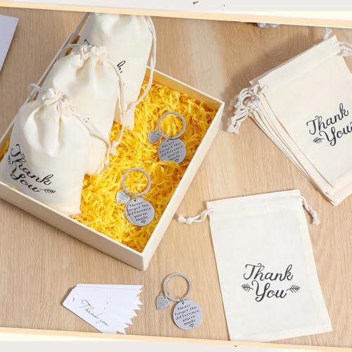 MAQUITA 36 Pcs Thank You Keychains Gift for Coworker Appreciation
