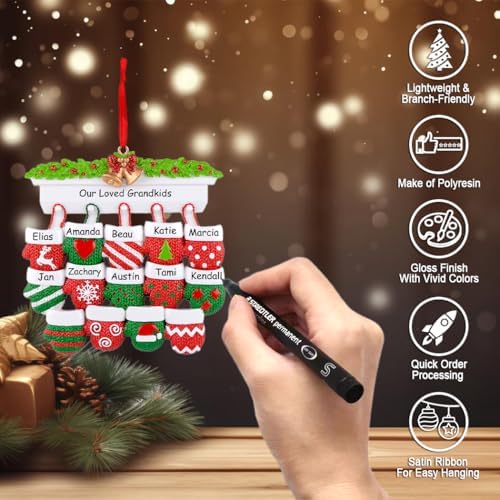 Family of 2 Christmas Ornament 2026, Personalized Gingerbread House