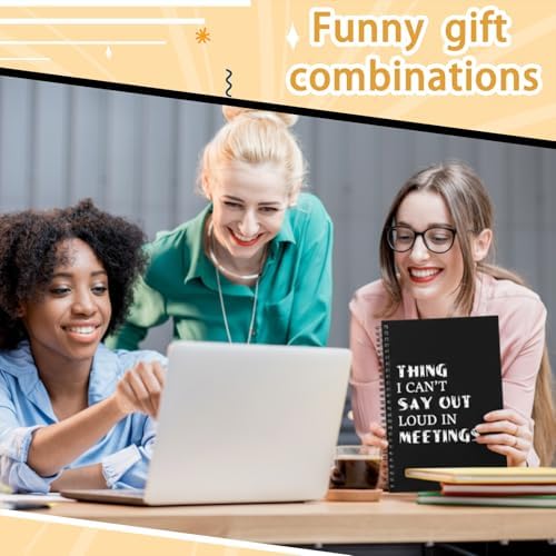 Yeaqee 6 Pcs Christmas Employee Gifts Funny Notepads, Funny, Spiral