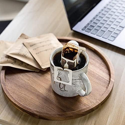11.5 Inches Candle Holder Tray Home Decor, Round Wood Tray for Coffee