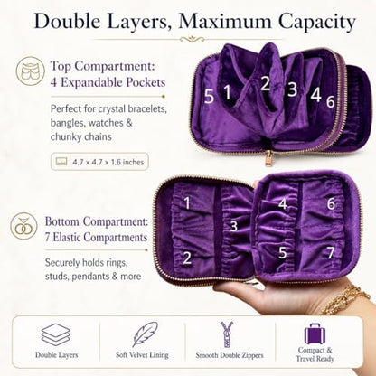 2026 Travel Jewelry Case, Jewelry Travel Case for Crystal Bracelets