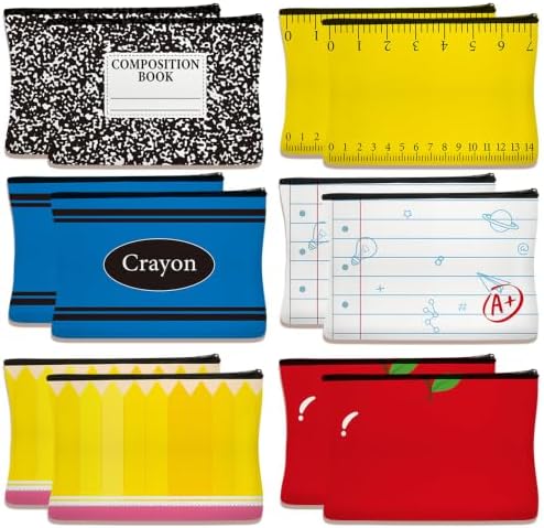 12 Pcs Makeup Bags for Teacher Survival Kit, Teacher Appreciation