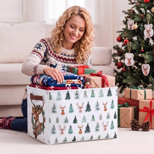 Fourluoo 6 Pack Christmas Tree Storage Basket with Handles