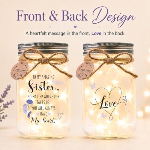 Solmay Sister Birthday Gifts, Birthday Gifts for Sister Adult Keepsake