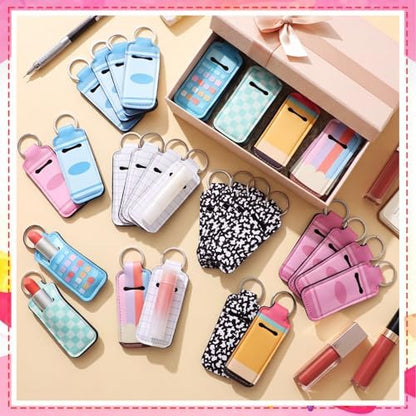 40 Pcs Teacher Lipstick Holder Keychain, Pastel