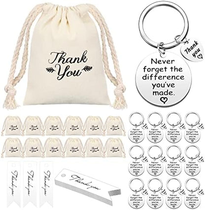 Yinkin 36 Pcs Employee Appreciation Gift Bulk Thank You Keychain