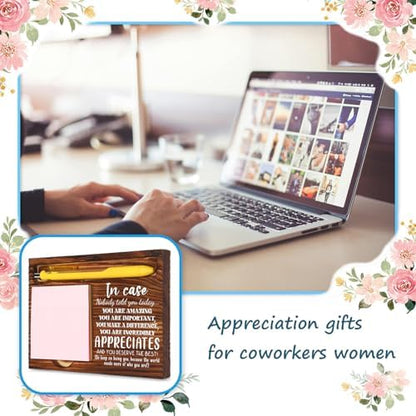 Appreciation Gift, Inspirational Wooden Sticky Note Holder for