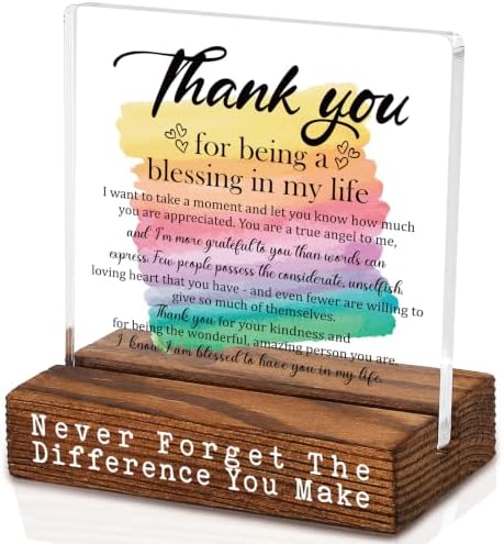 Thank You Plaque, Mentor Appreciation Gift, Inspirational Desk Decor