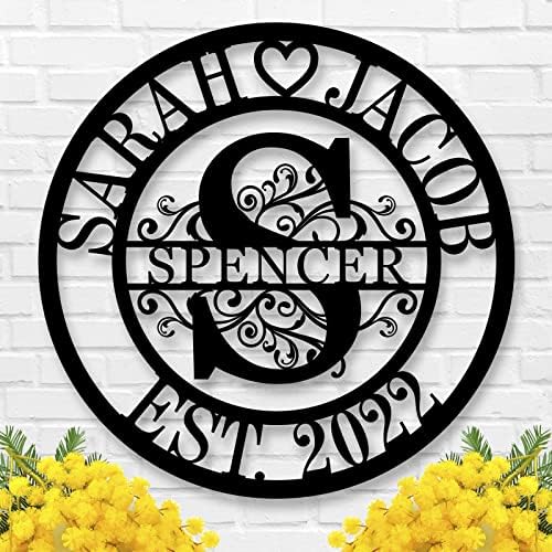 Personalized Metal Signs |Custom Monogram Name Sign | Wedding Gifts