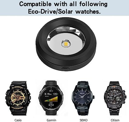 Solar Watch Fast Charger-Watch Solar Charger Metal Base, 9 Hours