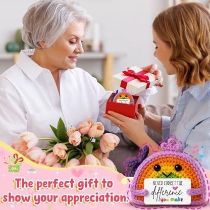 Thank You Gifts for Women, Crochet Rainbow for Teacher Coworker Nurse