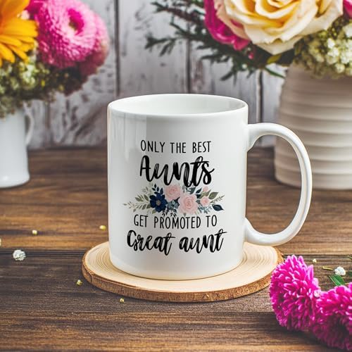 Promoted to Great Aunt Mug, Great Aunt Coffee Cups Ceramic, Great Aunt