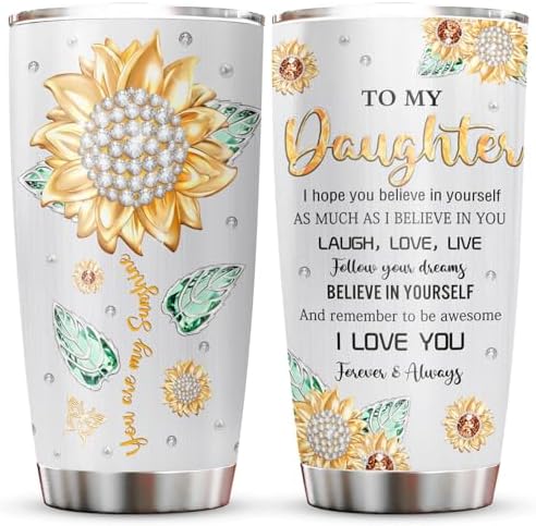 Muilzon Daughter Gift from Mom/Dad Tumblers 20oz - Gifts for Daughter