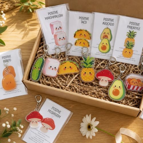 24 Sets Food Keychains Bulk Fruit Keychain Group Gifts Employee