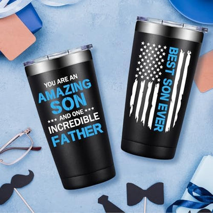 Fufandi Gifts for Son - You Are an Amazing Son Tumbler Cup 20oz