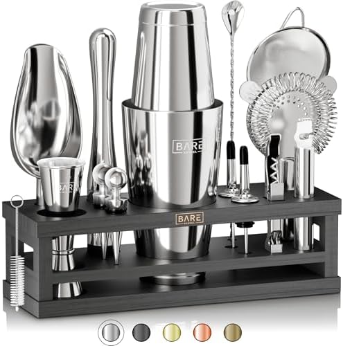BARE BARREL® Mixology Bartender Kit Bar Set | 16-Piece Cocktail Shaker